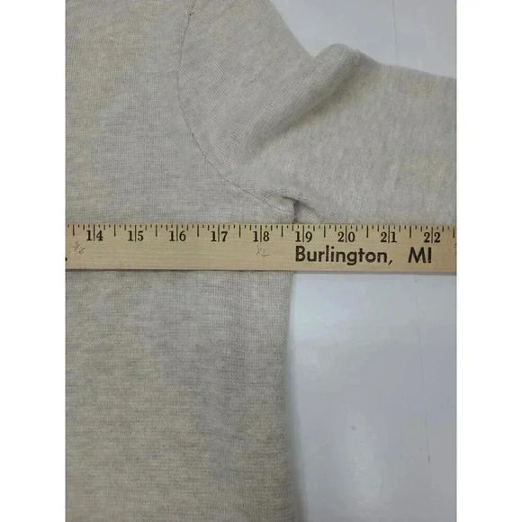 Chico's Cardigan Sweater Women's Size Medium Beige Suede Accents - Picture 3 of 10